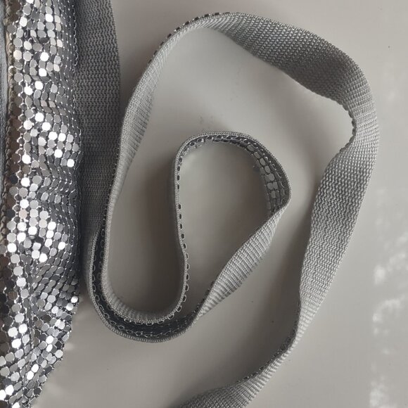 Vintage Silver Metal Mesh Handbag Evening Party Glitzy - Picture 10 of 13